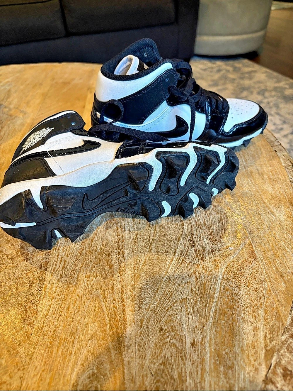 Jordan Air Jordan 1 Mid TD Football Cleat White/Black